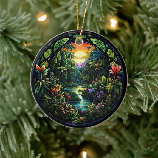 Tropical River Keramik Dekoration Gestaltetes Glas (Baum)