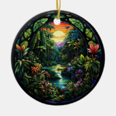 Tropical River Keramik Dekoration Gestaltetes Glas (Vorne)