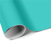 Tropical Robin Egg Blue Solid Color Geschenkpapier (Rolleneckpunkt)