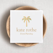 Tropical Rose Gold Palm Tree Event Planner Telefonnummerkarte