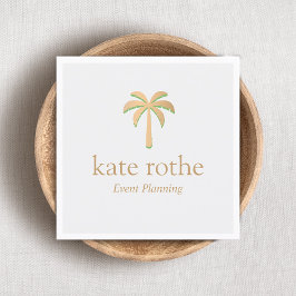 Tropical Rose Gold Palm Tree Event Planner Telefonnummerkarte