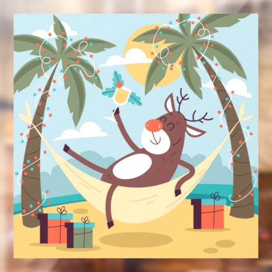 Tropical Rudolph Fensteraufkleber (Blatt 2)