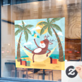 Tropical Rudolph Fensteraufkleber (Café-Fenster)
