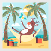 Tropical Rudolph Fensteraufkleber (Blatt)