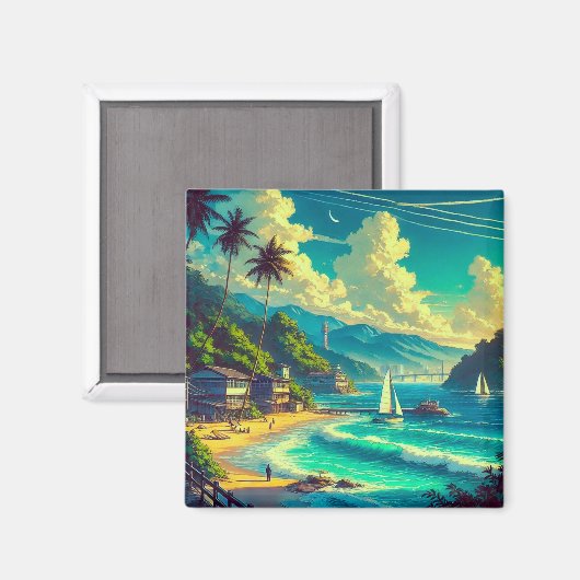 Tropical Ryukyu Dreams Magnet (Vorderseite/Rückseite)