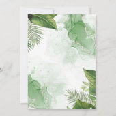 Tropical Safari Baby Dusche Einladung (Rückseite)