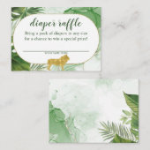 Tropical Safari Diaper Umschließungskarte Begleitkarte (Vorne/Hinten)