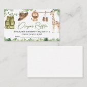 Tropical Safari Dschungeltiere Windelwindeln Begleitkarte (Vorne/Hinten)