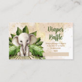 Tropical Safari Elephant Babydusche Windelwanne Wi Begleitkarte (Vorderseite)