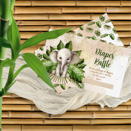 Tropical Safari Elephant Babydusche Windelwanne Wi Begleitkarte