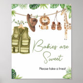 Tropical Safari Jungle Animals Babies sind süß Poster (Vorne)