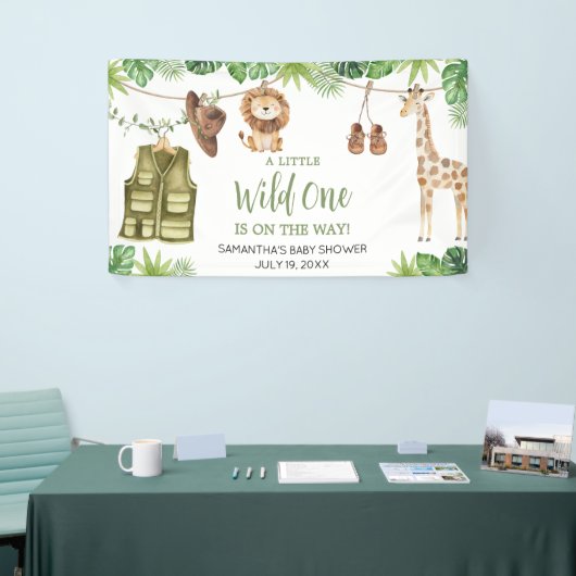 Tropical Safari Jungle Animals Baby Dusche Banner (Messeveranstaltung)