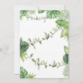 Tropical Safari Jungle Animals Baby Dusche Einladung (Rückseite)