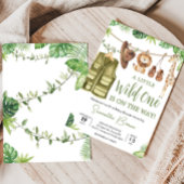 Tropical Safari Jungle Animals Baby Dusche Einladung