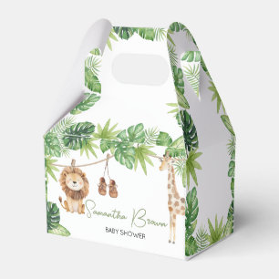 Tropical Safari Jungle Animals Baby Dusche Geschenkschachtel
