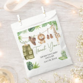 Tropical Safari Jungle Animals Baby Dusche Geschenktütchen (Ausgeschnitten)