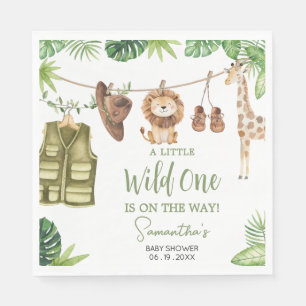 Tropical Safari Jungle Animals Baby Dusche Serviette