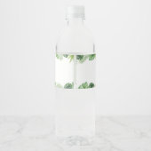 Tropical Safari Jungle Animals Baby Dusche Wasserflaschenetikett (Rückseite)