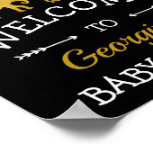 Tropical Safari Jungle Animals Baby Dusche Willkom Poster (Ecke)