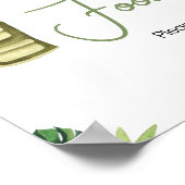 Tropical Safari Jungle Animals Baby Showfood Poster (Ecke)