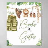Tropical Safari Jungle Animals Bücher und Geschenk Poster (Vorne)