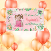 Tropical Safari Jungle Animals Kindergeburtstag Banner