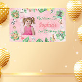 Tropical Safari Jungle Animals Kindergeburtstag Banner