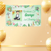 Tropical Safari Jungle Animals Kindergeburtstag Banner