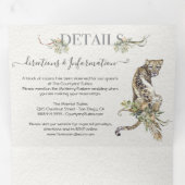 Tropical Safari Jungle Wedding Tri-Fold Einladung (Innen Erste Seite)