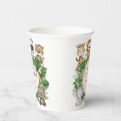 Tropical Safari Tiere Jungle Greenery Geburtstag Pappbecher (Rechts)