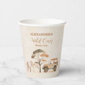 Tropical Safari Wild One Jungle Animals Geburtstag Pappbecher (Vorderseite)