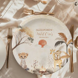 Tropical Safari Wild One Jungle Animals Geburtstag Pappteller<br><div class="desc">Fügen Sie Ihrer Geburtstagsparty eine Touch Abenteuer und Spannung hinzu mit unseren Tropical Safari Wild One Jungle Animals Birthday Paper Teller. Diese Teller zeichnen sich durch ein lebendiges Design von Dschungeltieren inmitten üppiger tropischer Vegetation aus, die sich perfekt für Safariveranstaltungen eignen. Design: Verziert mit farbenfrohen Illustrationen von Dschungeltieren wie Löwen,...</div>