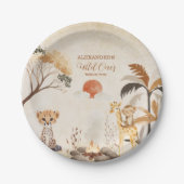 Tropical Safari Wild One Jungle Animals Geburtstag Pappteller (Vorderseite)