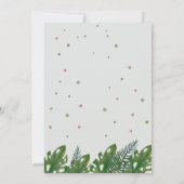 Tropical Safari Wilde Tiere Jungle Kindergeburtsta Einladung (Rückseite)