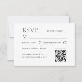 Tropical Sage Green Floral Wedding RSVP (Rückseite)