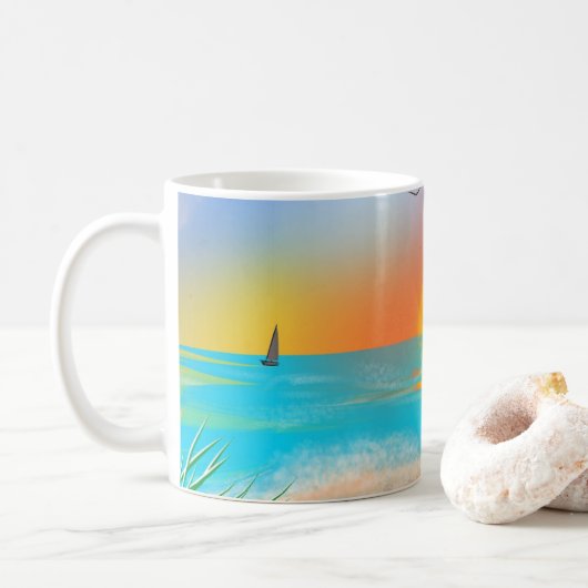 Tropical Sailboat Tasse (Mit Donut)