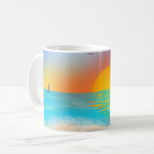 Tropical Sailboat Tasse (Vorderseite Links)