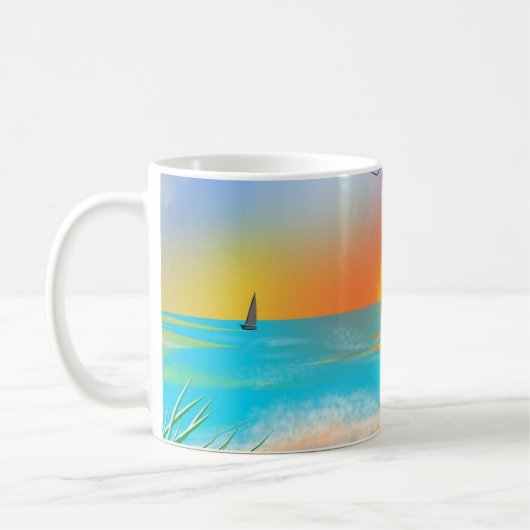 Tropical Sailboat Tasse (Links)