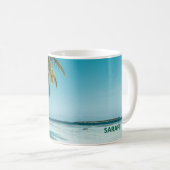 Tropical sand beach ocean personalized adventure  kaffeetasse (VorderseiteRechts)