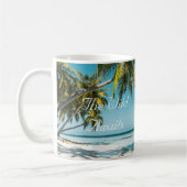 Tropical sand beach ocean personalized adventure kaffeetasse (Links)