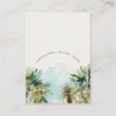 Tropical Sand Beach Palm Tree Hochzeit wünschen gu Begleitkarte (Rückseite)