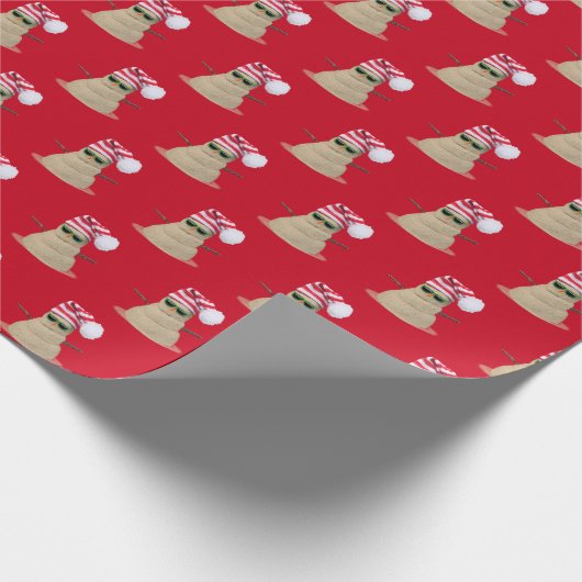 Tropical Sand Man on Red Geschenkpapier (Ecke)