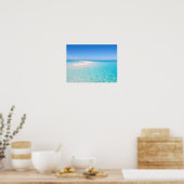 Tropical Sandbar Turquoise Ocean Poster (Küche)