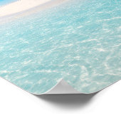 Tropical Sandbar Turquoise Ocean Poster (Ecke)