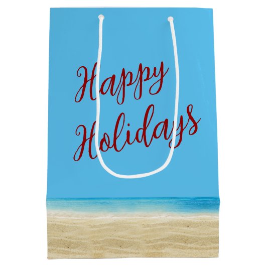 Tropical Sandman mit Weihnachtsgeschenken Mittlere Geschenktüte (Rückseite)