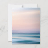 Tropical Sandy Beach & Seashells Hochzeitsempfang Einladung (Rückseite)