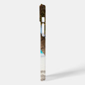 Tropical Sandy Beach Türkis Monogram Palm Tree Case-Mate iPhone Hülle (Rückseite / Links)