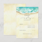 Tropical Sandy Beach Wedding UAWG RSVP Karte (Vorne/Hinten)