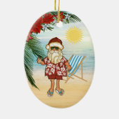 Tropical Santa Christmas Ornament (Hinten)
