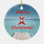 Tropical Santa Christmas Ornament (Hinten)